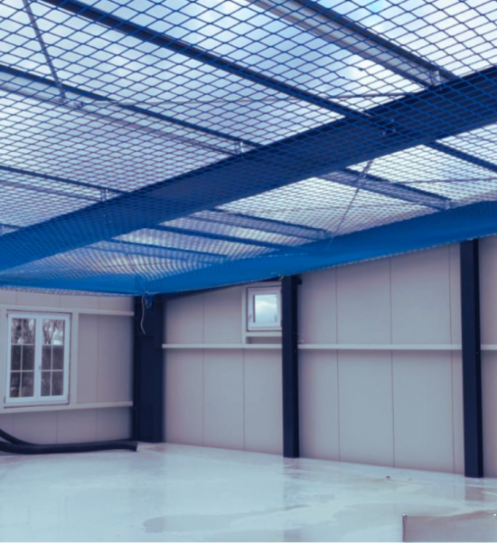 Schutzfangnetz Personenauffangnetz Montage