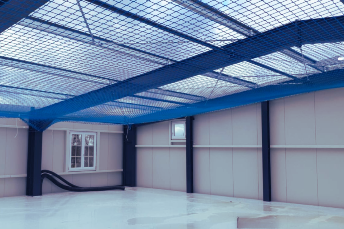 Schutzfangnetz Personenauffangnetz Montage